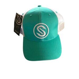 NWT Scales Aqua & White Hooks Hat One Size